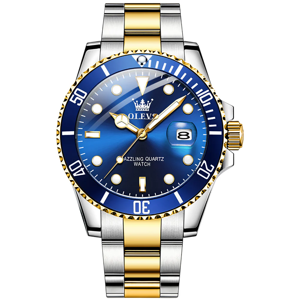 OLEVS 5885 Mens Watch Big Face Casual Dress Wrist Watch Waterproof Luminous