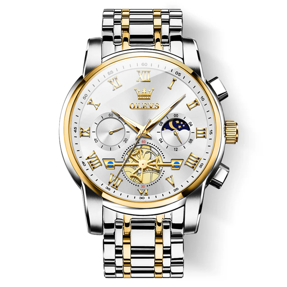 OLEVS 2859 Mens Watches Chronograph Dress Wrist Watch Waterproof Luminous Function