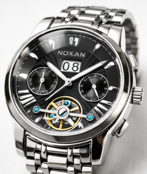 Noxan Luxury Tourbillon Automatic Mechanical Watch for Men – Waterproof Luminous Hands Skeleton Dial Stainless Steel Wristwatch - Image 3