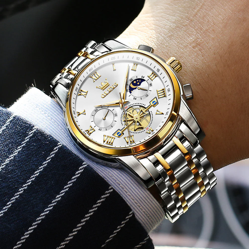 OLEVS 2859 Mens Watches Chronograph Dress Wrist Watch Waterproof Luminous Function - Image 3