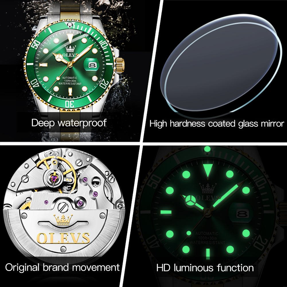 OLEVS 6650 Luxury Automatic Watch for Men | Waterproof Stainless Steel | Date Display - Image 4