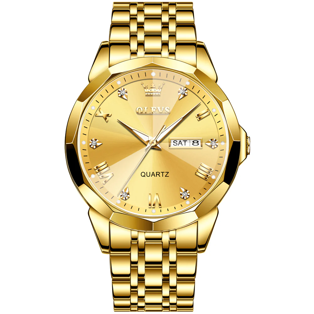 OLEVS 9931 Watches for Men Diamond Dress Luxury Casual Fashion Wrist Watch Waterproof Luminou