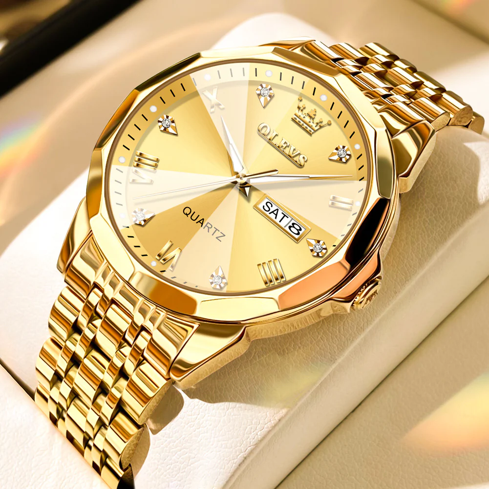 OLEVS 9931 Watches for Men Diamond Dress Luxury Casual Fashion Wrist Watch Waterproof Luminou - Image 4